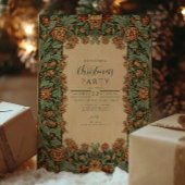 Invitation Noël botanique vintage de Pinecone