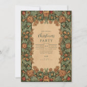 Invitation Noël botanique vintage de Pinecone (Devant)