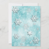 Invitation Noël boule de neige typographie fête de vacances (Dos)