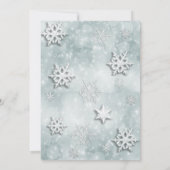 Invitation Noël boule de neige typographie fête de vacances (Dos)