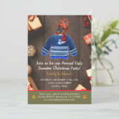 Invitation Noël Boxe Chien de Noël Fête de Sweater (Debout devant)