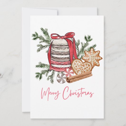 Invitation Noël Bright Fête Noël Bake (Dos)