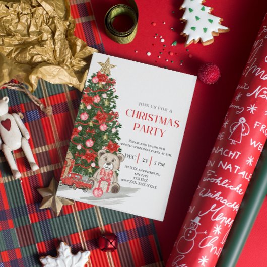 Invitation Noël Bright Fête Noël Bake