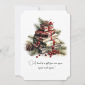 Invitation Noël cadeau livre échange (Dos)