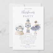 Invitation Noël Casse-Noisette Bleu (Devant)