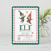 Invitation Noël Ce que le genre elfe révèle (Debout devant)