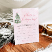 Invitation Noël Ce qu'il y a dans le Baby shower de sac à cou