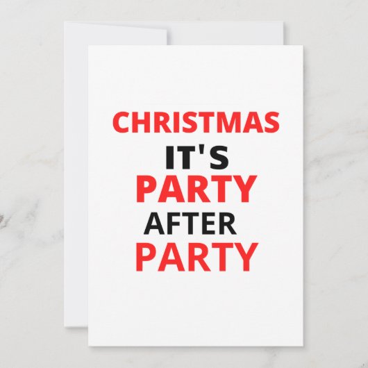 INVITATION NOËL C'EST FÊTE APRÈS FÊTE (Devant)