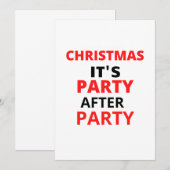 INVITATION NOËL C'EST FÊTE APRÈS FÊTE (Devant / Derrière)