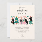 Invitation Noël Chat Noir (Devant)