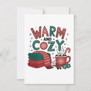 Invitation Noël chaud et cosy, chocolat chaud de Noël