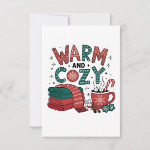Invitation Noël chaud et cosy, chocolat chaud de Noël