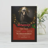 Invitation Noël Chèvre Lumière de Noël (Debout devant)