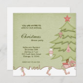 Invitation Noel Christmas Dinner (Devant / Derrière)