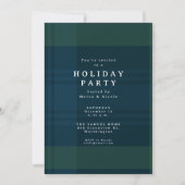 Invitation Noël classique plaid simple fête de vacances (Devant)