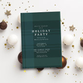 Invitation Noël classique plaid simple vacances vertes