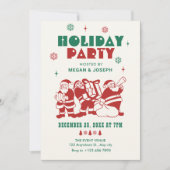 Invitation Noël classique santa claus (Devant)