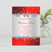 Invitation Noël Classy Diamond Bows & Pearls (Debout devant)