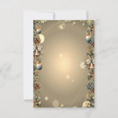 Invitation Noël cloches Pinecones Santa Hat Noël (Dos)