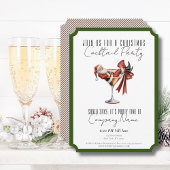 Invitation Noël Cocktail Santa Minimaliste d'Entreprise