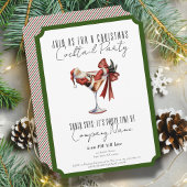 Invitation Noël Cocktail Santa Minimaliste d'Entreprise