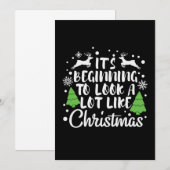 Invitation Noël commence vraiment à ressembler beaucoup à Noë (Devant / Derrière)