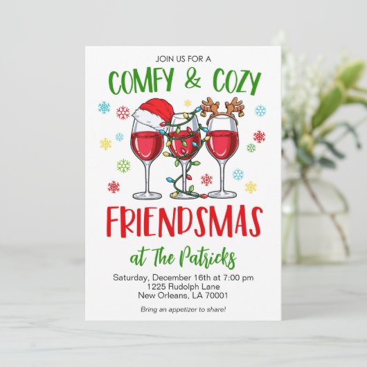 Invitation Noël Convivial (Debout devant)