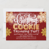 Invitation Noël Cookie Décoration Party Kits Rouge (Devant)
