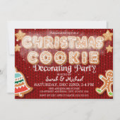 Invitation Noël Cookie Décoration Party Moderne (Devant)