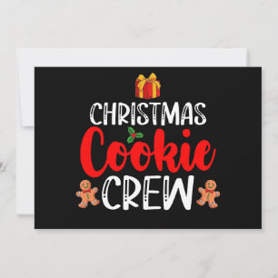 Invitation Noël Cookie Équipage famille Pyjamas Noël Fête