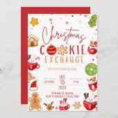 Invitation Noël Cookie Exchange Fête de vacances (Devant / Derrière)