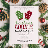 Invitation Noël Cookie Exchange Fête Fête Four Mitts