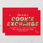 Invitation Noël Cookie Exchange Party (Devant / Derrière)