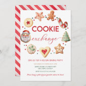 Invitation Noël Cookie Exchange Party (Devant / Derrière)