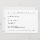 Invitation Noël Cookie Exchange Party (Dos)