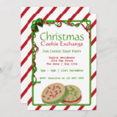 Invitation Noël Cookie Exchange Party (Devant / Derrière)