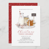 Invitation Noël Cookie Exchange Party (Devant / Derrière)