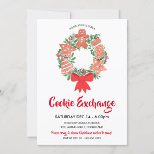 Invitation Noël Cookie Exchange Party