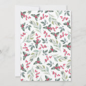 Invitation Noël Cookie Exchange Party Aquarelle verte (Dos)