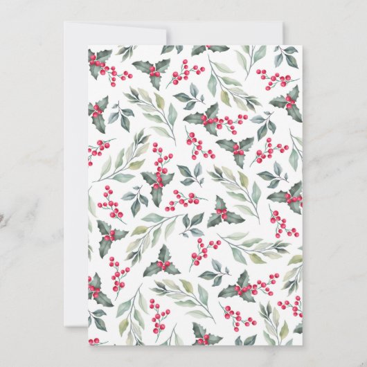 Invitation Noël Cookie Exchange Party Aquarelle verte (Dos)