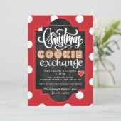 Invitation Noël Cookie Exchange Party Rouge (Debout devant)
