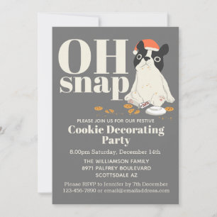 Invitation Noël Cookie Puppy Party