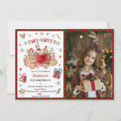 Invitation Noël Cookies et cacao 2E fête d'anniversaire (Devant)