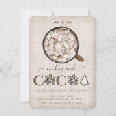 Invitation Noël Cookies et Fête du cacao (Devant)