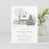 Invitation Noël cosy vacances ou fête de Noël (Debout devant)