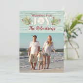 Invitation Noël côtier Joy Dollar de sable (Debout devant)