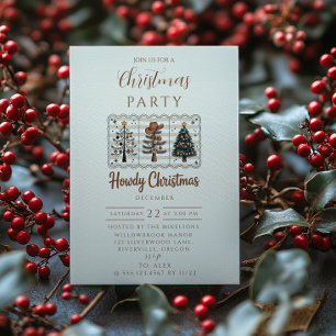 Invitation Noël Cowboy Salut de l'Ouest