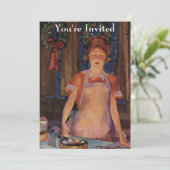 Invitation Noël Cuisine Vintage (Debout devant)