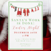 Invitation Noël Dames Soirée Père Noël Le travail est fait