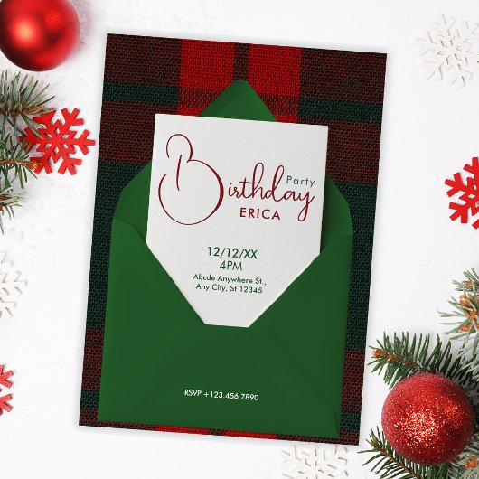 Invitation Noël d'anniversaire